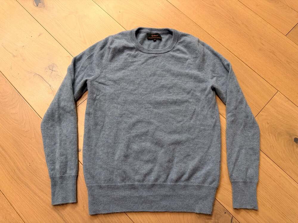 Quince 100% Mongolian Cashmere Crewneck Sweater in Faded Denim Size XS